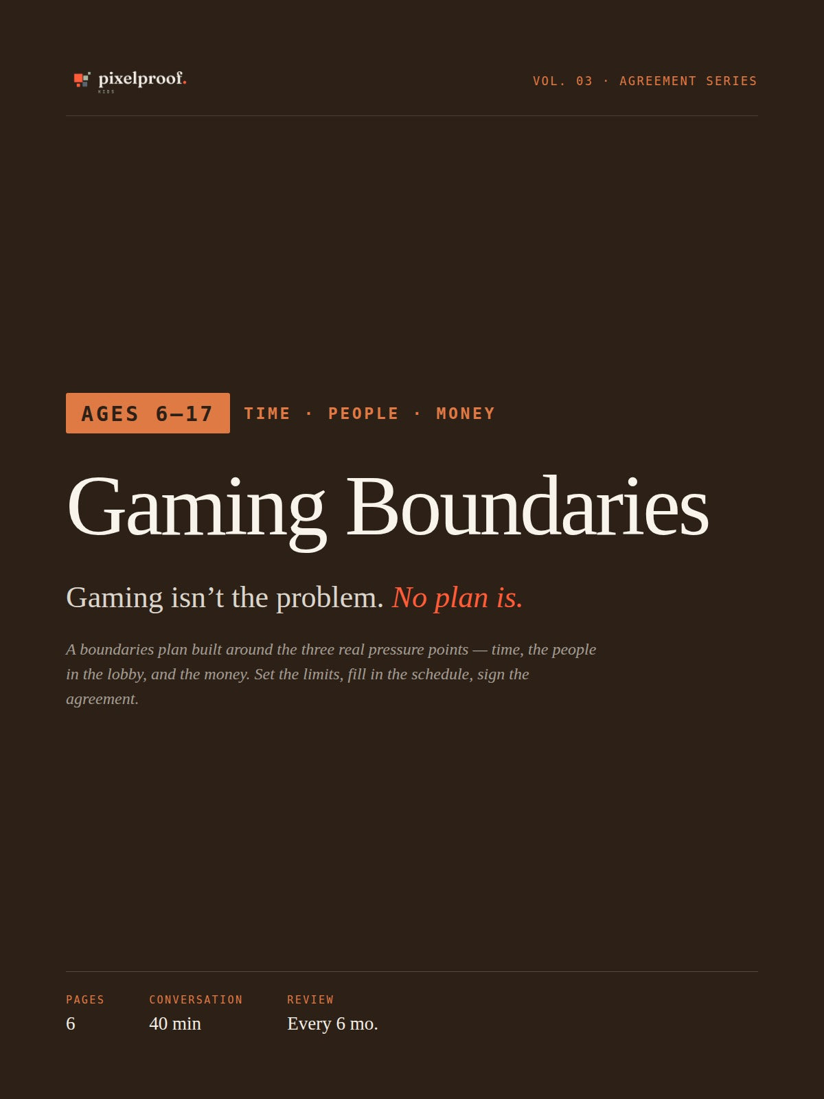 Gaming Boundaries Plan — Screen Time Rules for Roblox, Fortnite & Online Games