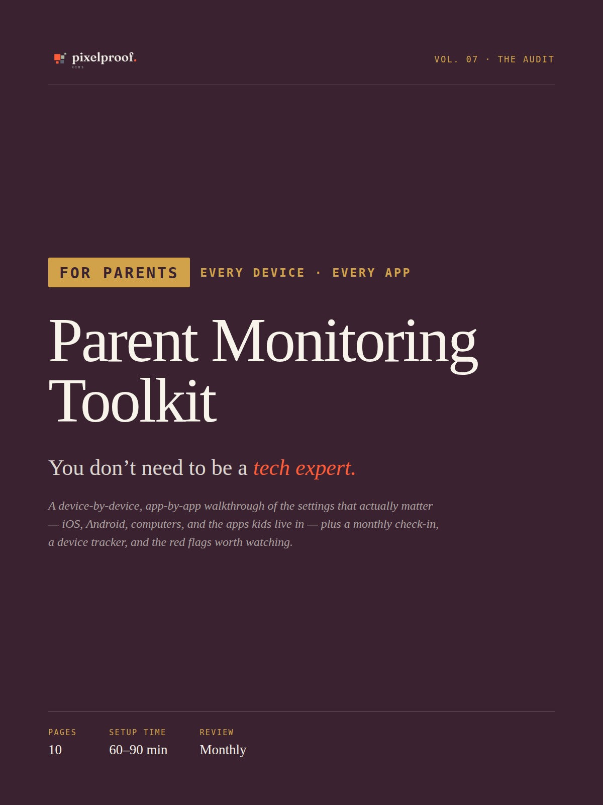 Parent Monitoring Toolkit — Parental Controls & App Review Checklists