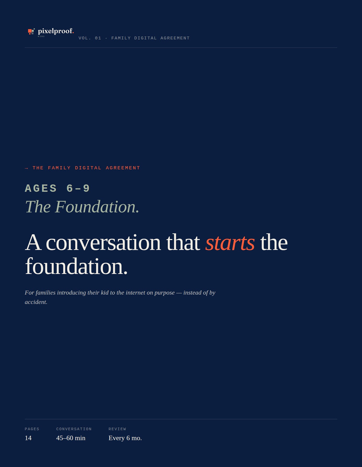Family Digital Agreement, Ages 6–9 — The Foundation